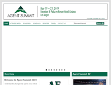 Tablet Screenshot of agentsummit.com